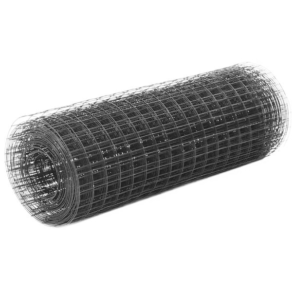 vidaXL Grillage acier avec revêtement en PVC 10x0 5 m gris