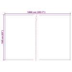 vidaXL Tissu de remplacement de store Gris clair 3x3m