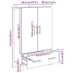 vidaXL Haut Armoire avec tiroir Chêne artisanal 69 5 x 30 x 115 cm