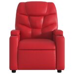 vidaXL Fauteuil de massage inclinable électrique rouge similicuir