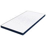 vidaXL Surmatelas Blanc 120 x 200 cm Tissu jacquard