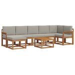 vidaXL Ensemble de canapés d'extérieur 8 pc Gris Naturel et Clair
