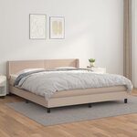 vidaXL Sommier à lattes de lit avec matelas Cappuccino 180x200 cm