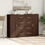 vidaXL Buffets 2 Pièces chêne marron 60x31x84 cm bois d'ingénierie