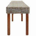 vidaXL banc Beige 160 x 35 x 45 cm Bois de manguier massif