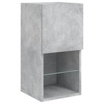 vidaXL Meubles TV avec lumières LED 2 Pièces gris béton 30 5x30x60 cm