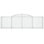 vidaXL Paniers à gabions arqués 15 Pièces 300x50x80/100 cm fer galvanisé