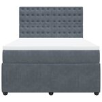 vidaXL Sommier à lattes de lit et matelas Gris foncé 140x200cm Velours