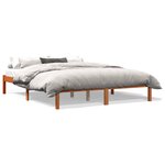 vidaXL Cadre de lit sans matelas cire marron 150x200cm bois pin massif