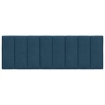 vidaXL Coussin de tête de lit Hanko bleu 140 cm velours