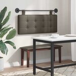 vidaXL Tête de lit suspendue Avec lumière LED Gris Simili cuir