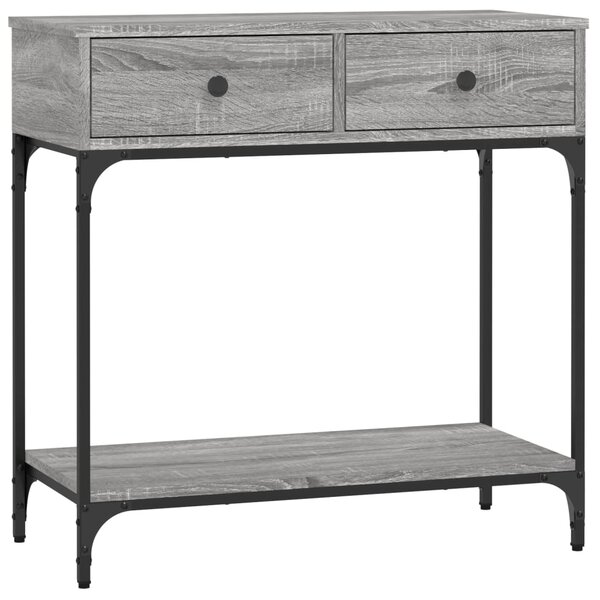 vidaXL Table console sonoma gris 75x34 5x75 cm bois d'ingénierie