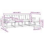 vidaXL Ensemble de canapés d'extérieur 5 pc Blanc et Beige
