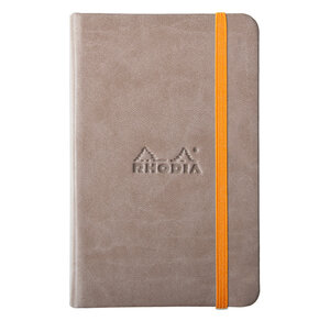 RHODIARAMA - Webnotebook A6 TAUPE 192p uni pap ivoire Clf 90g ferm. élast. RHODIA