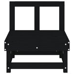 vidaXL Canapés centraux de jardin 2 Pièces noir bois de pin massif