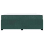vidaXL Cadre de lit avec matelas Vert foncé 180 x 200 cm tissu