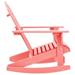 vidaXL Chaise à bascule de jardin Adirondack bois de sapin massif rose