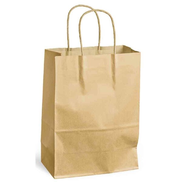 Sac à poignées torsadées kraft 100g taille l 40x16x45cm brun mailmedia