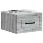 vidaXL Cabinet de chevet mural 2 pc Sonoma gris 34 5 x 33 x 20 cm
