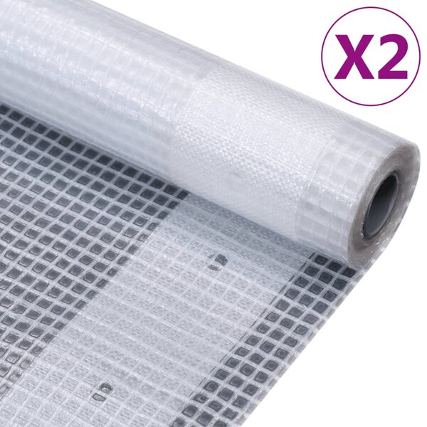 vidaXL Bâches Leno 2 Pièces 260 g/m² 4x8 m Blanc