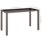 vidaXL Meuble à dîner de jardin 6Pièces et coussins Résine tressée Marron