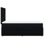 vidaXL Sommier à lattes de lit avec matelas Noir 100x200 cm Tissu