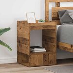 vidaXL Table d'appoint 2 Pièces Bois ancien 40 x 40 x 56 cm