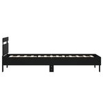 vidaXL Cadre de lit sans matelas avec lumières LED noir 90x190 cm