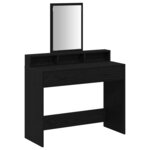 vidaXL Coiffeuse Chêne noir 100 x 41 x 140 cm Bois d'ingénierie