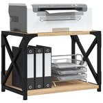 vidaXL Support d'imprimante à 2 niveaux chêne sonoma 44x26x31 5 cm