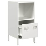 vidaXL Buffet blanc 35x39x73 5 cm acier laminé à froid