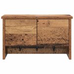 vidaXL Porte-manteau mural avec étagère Bois ancien 50 x 20 x 30 cm