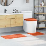 vidaXL Ensemble de tapis de bain antidérapants 3 Pièces Orange PP