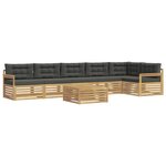 vidaXL Ensemble de canapés d'extérieur 7 pc Blanc et anthracite