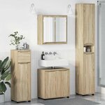 vidaXL Ensemble de mobilier de salle de bain 4 Pièces Chêne Sonoma