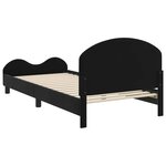 vidaXL Cadre de lit pour enfants avec tête de lit Noir 90 x 190 cm