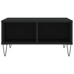 vidaXL Table basse noir 60x60x30 cm bois d'ingénierie