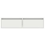 vidaXL Meuble TV avec lumières LED blanc 100X35 5x25 cm