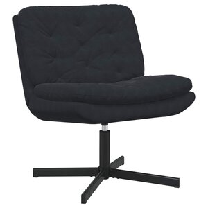 vidaXL Fauteuil relaxant pivotant Noir 63 x 75 x 76 cm Velours