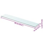 vidaXL Panneau d’étagère Verre transparent 90 x 15 cm
