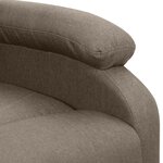 vidaXL Fauteuil de massage Taupe Tissu