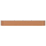 vidaXL Lit de Jardin Surélevé Brun avec Aspect Bois 400x80x44 cm en Acier