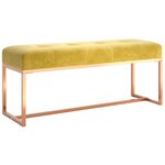 vidaXL Banc Jaune moutarde 110x36x45 cm Velours