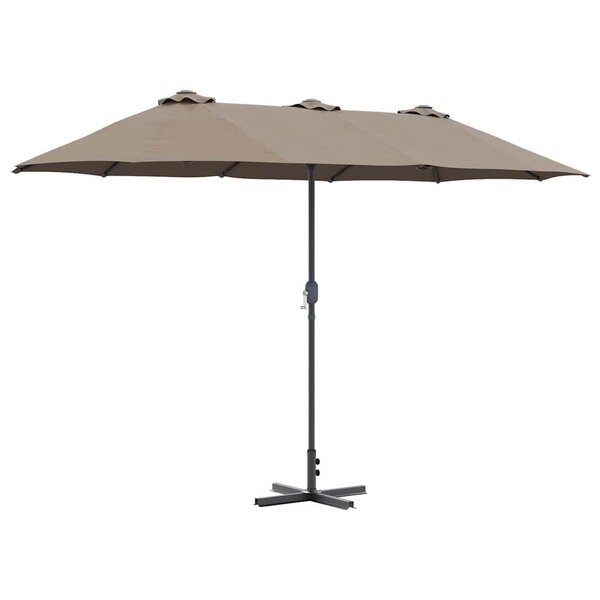 vidaXL Parasol de jardin Taupe 370 x 197 x 239 cm