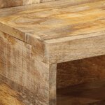 vidaXL Table de chevet 50x27x50 cm bois massif de manguier brut