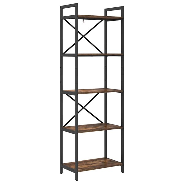 vidaXL Étagère Chêne fumé 56 x 34 x 171 cm Bois d'ingénierie