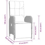 vidaXL Ensemble de salle à manger pour jardin 5 Pièces Gris Poly rotin