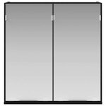 vidaXL Armoire Miroir Chêne noir 64 x 20 x 67 cm Bois d'ingénierie