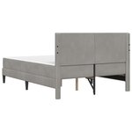 vidaXL Cadre de lit avec matelas Gris clair 120 x 200 cm Velours