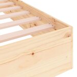vidaXL Cadre de lit bois massif 150x200 cm très grand
